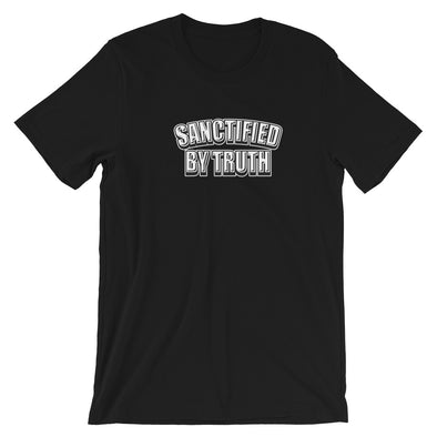 Christian Men/Women Short-Sleeve Unisex T-Shirt- Sanctified by truth block
