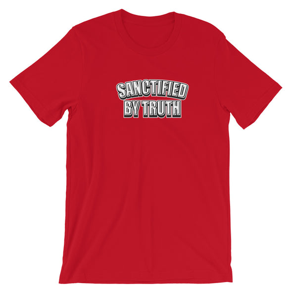 Christian Men/Women Short-Sleeve Unisex T-Shirt- Sanctified by truth block