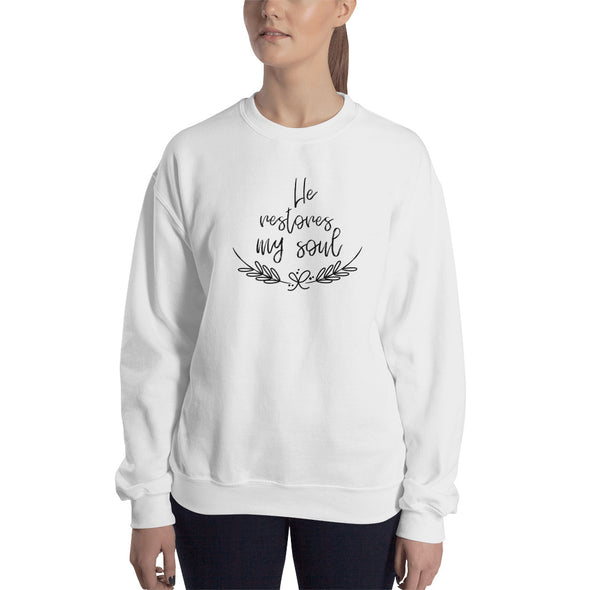 Christian Men/Women Sweatshirt - Restores my Soul blk