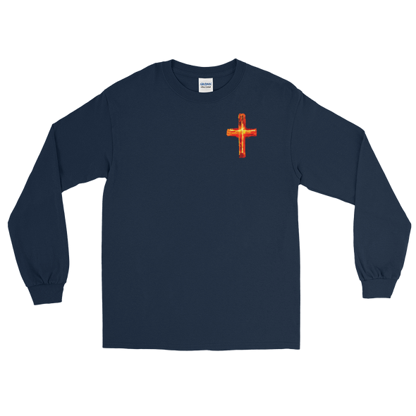 Christian Men/Women  Long Sleeve T-Shirt Burning cross