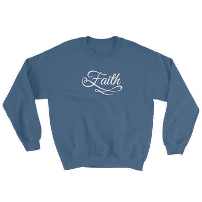 Christian Men/Women Sweatshirt-Faith wht