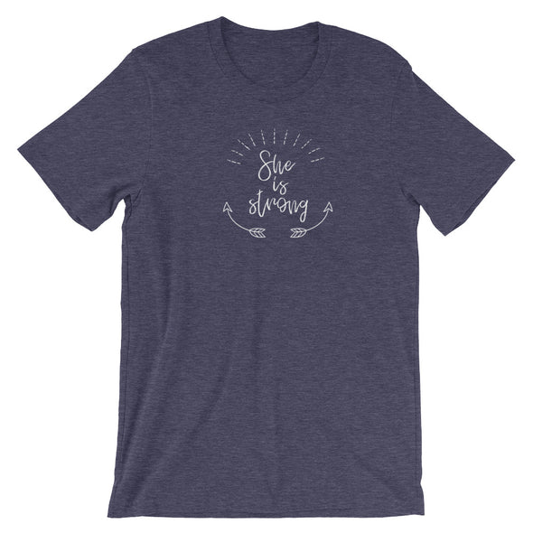 Short-Sleeve Unisex T-Shirt She is  Strong  white