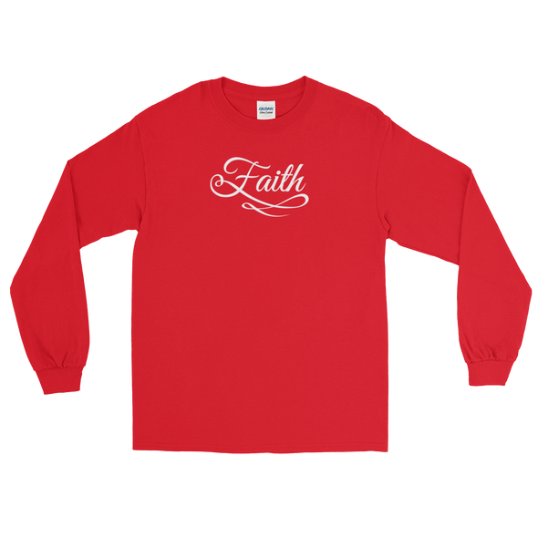 Christian Men/Women Long Sleeve T-Shirt-Faith wht a