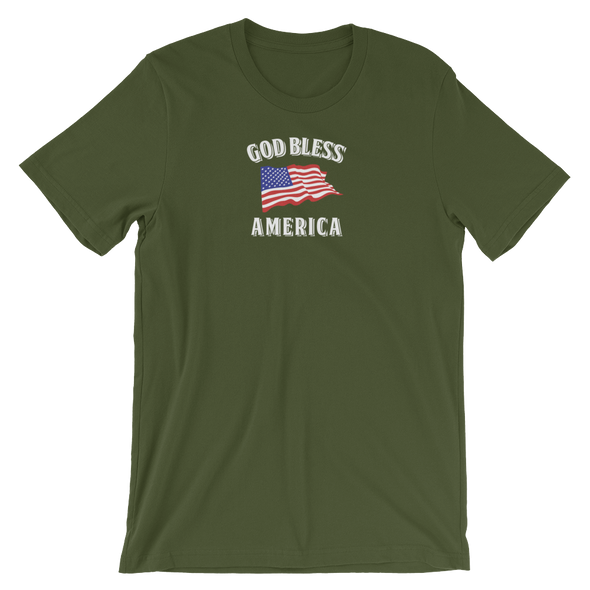 Christian Men/Women Short-Sleeve T-Shirt God Bless America