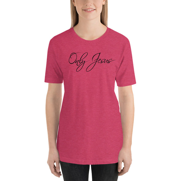 Christian Women Short-Sleeve Unisex T-Shirt - Only Jesus blk