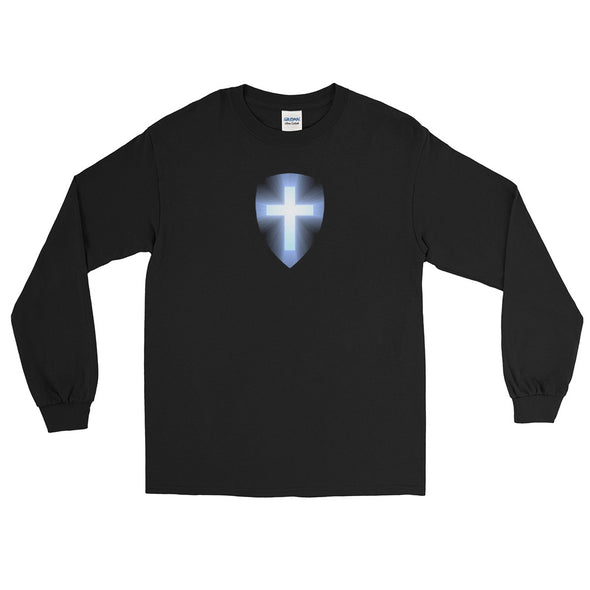 Christian Men/Women Long Sleeve T-Shirt - Cross Shield