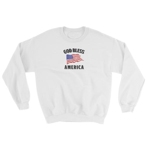 Christian Men/Women Sweatshirt God Bless America