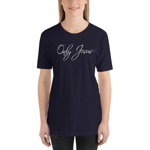 Christian Women Short-Sleeve Unisex T-Shirt - Only Jesus wht