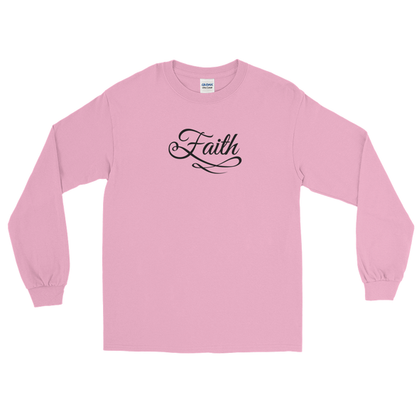 Christian Men/Women Unisex Long Sleeve T-Shirt-Faith blk