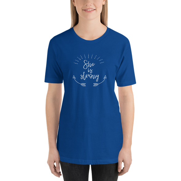 Christian Women Short-Sleeve Unisex T-Shirt-She is strong wht