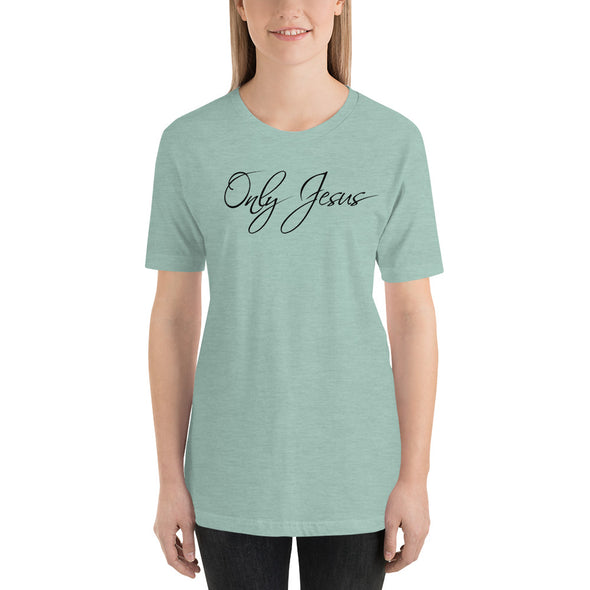 Christian Women Short-Sleeve Unisex T-Shirt - Only Jesus blk