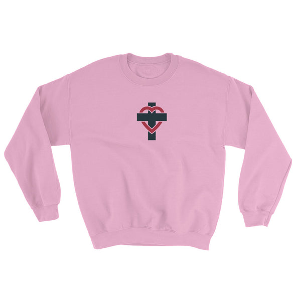 Christian Men/Women Sweatshirt-Heart Cross