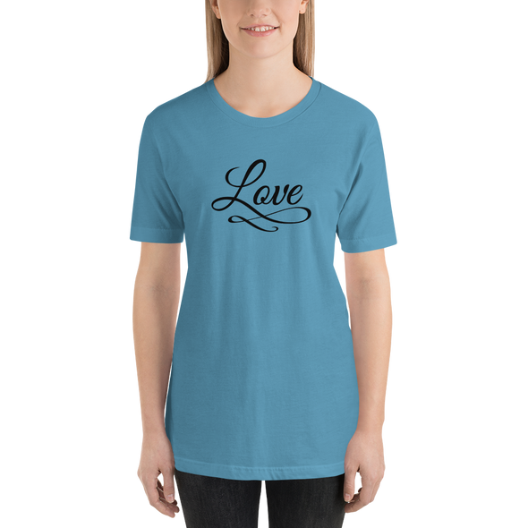 Christian Women Short-Sleeve Unisex T-Shirt-Love blk a