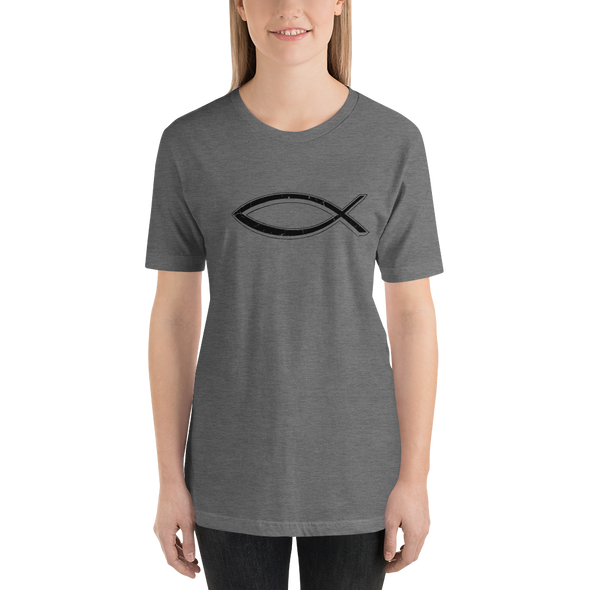 Christian Women Short-Sleeve Unisex T-Shirt-Fish blk