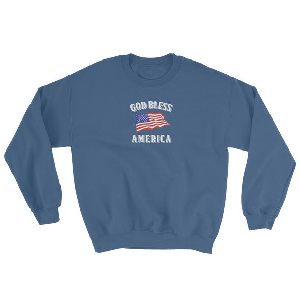 Christian Men/Women Sweatshirt God Bless America