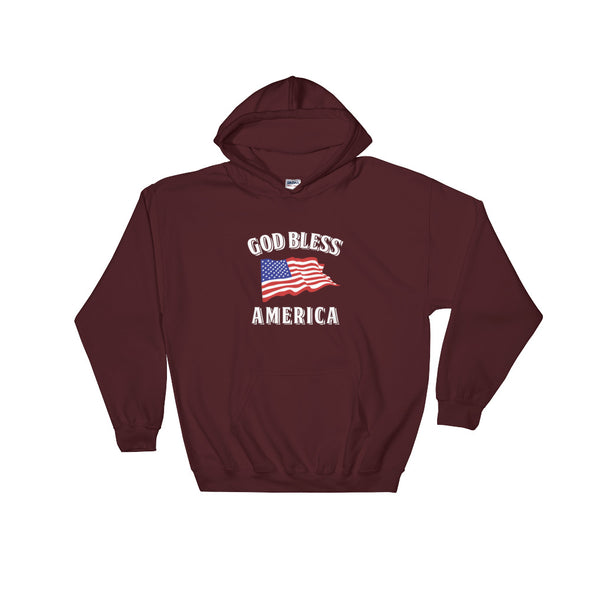 Christian Men/Women Hooded Sweatshirt-God Bless America