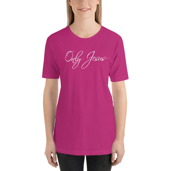 Christian Women Short-Sleeve Unisex T-Shirt - Only Jesus wht