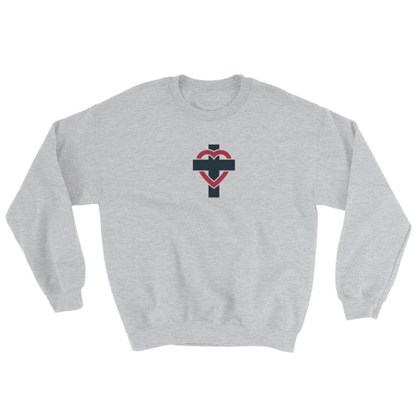 Christian Men/Women Sweatshirt-Heart Cross
