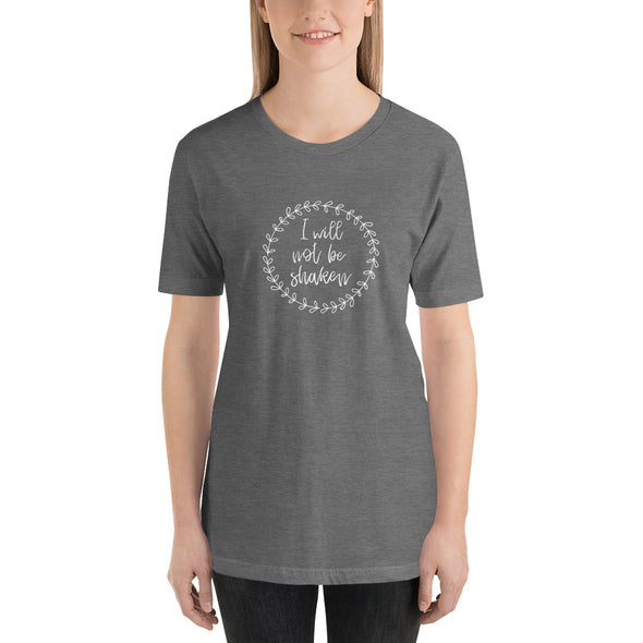Christian Women Short-Sleeve Unisex T-Shirt- Not shaken wht