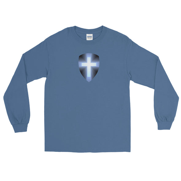 Christian Men/Women Long Sleeve T-Shirt - Cross Shield