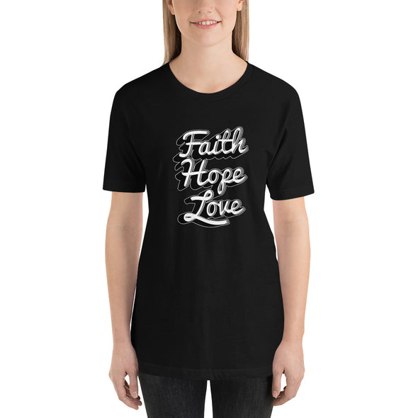 Christian Women Short-Sleeve Unisex T-Shirt-Faith Hope Love