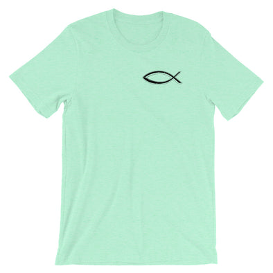 Christian Men/Women unisex t-shirt - Fish pocket blk
