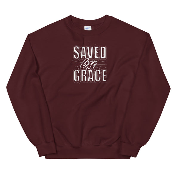 Christian Men/Women Unisex Sweatshirt Saved by Grace c