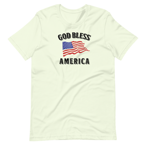 LTC Men/Women Short-Sleeve Unisex T-Shirt - God Bless America (b)